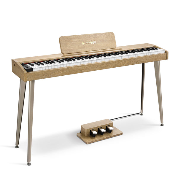 Donner DDP-60 88-Key Semi-Weighted Upright Keyboard Piano-Natural##