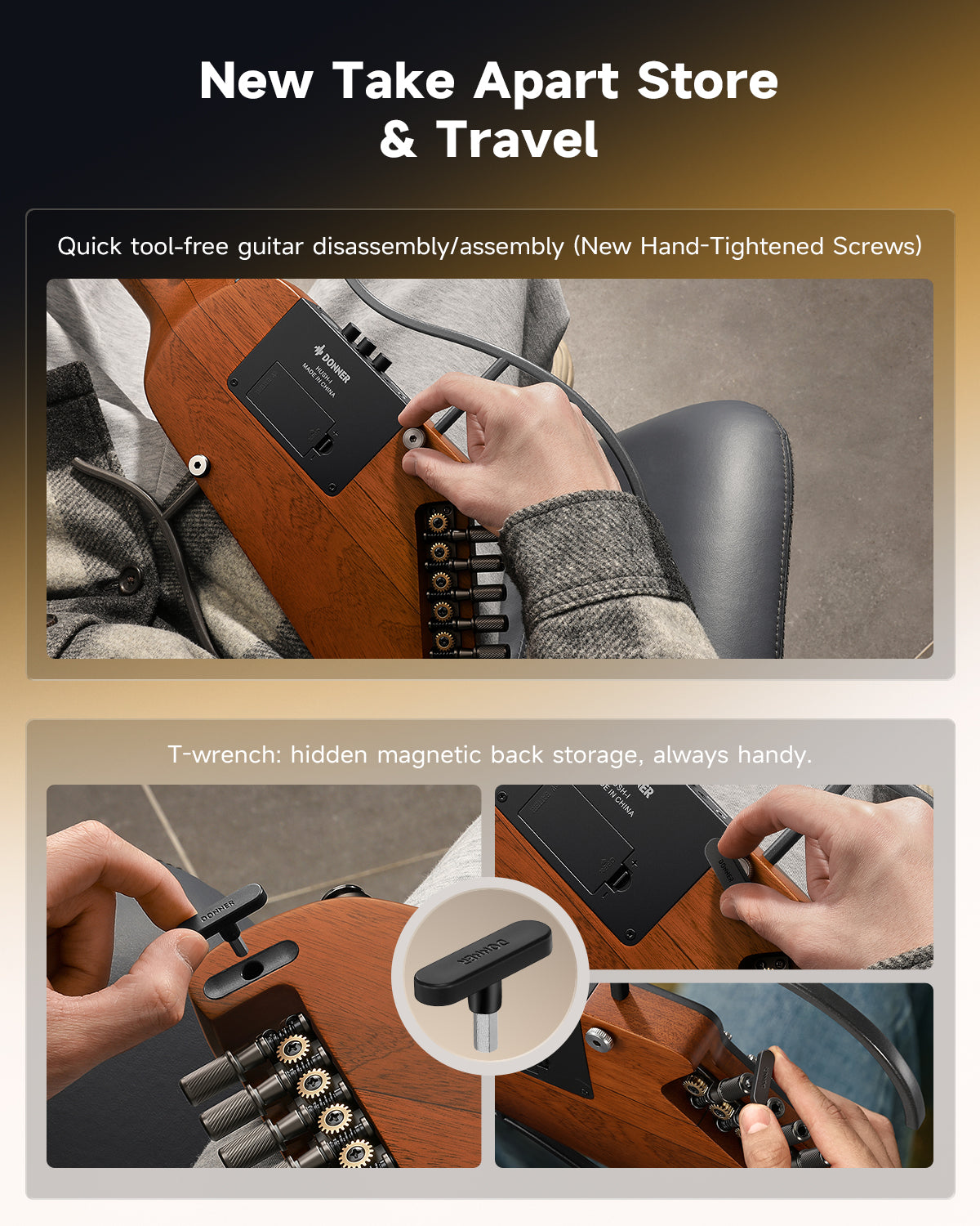 Donner HUSH™ I EVO2 Guitar-Natural##