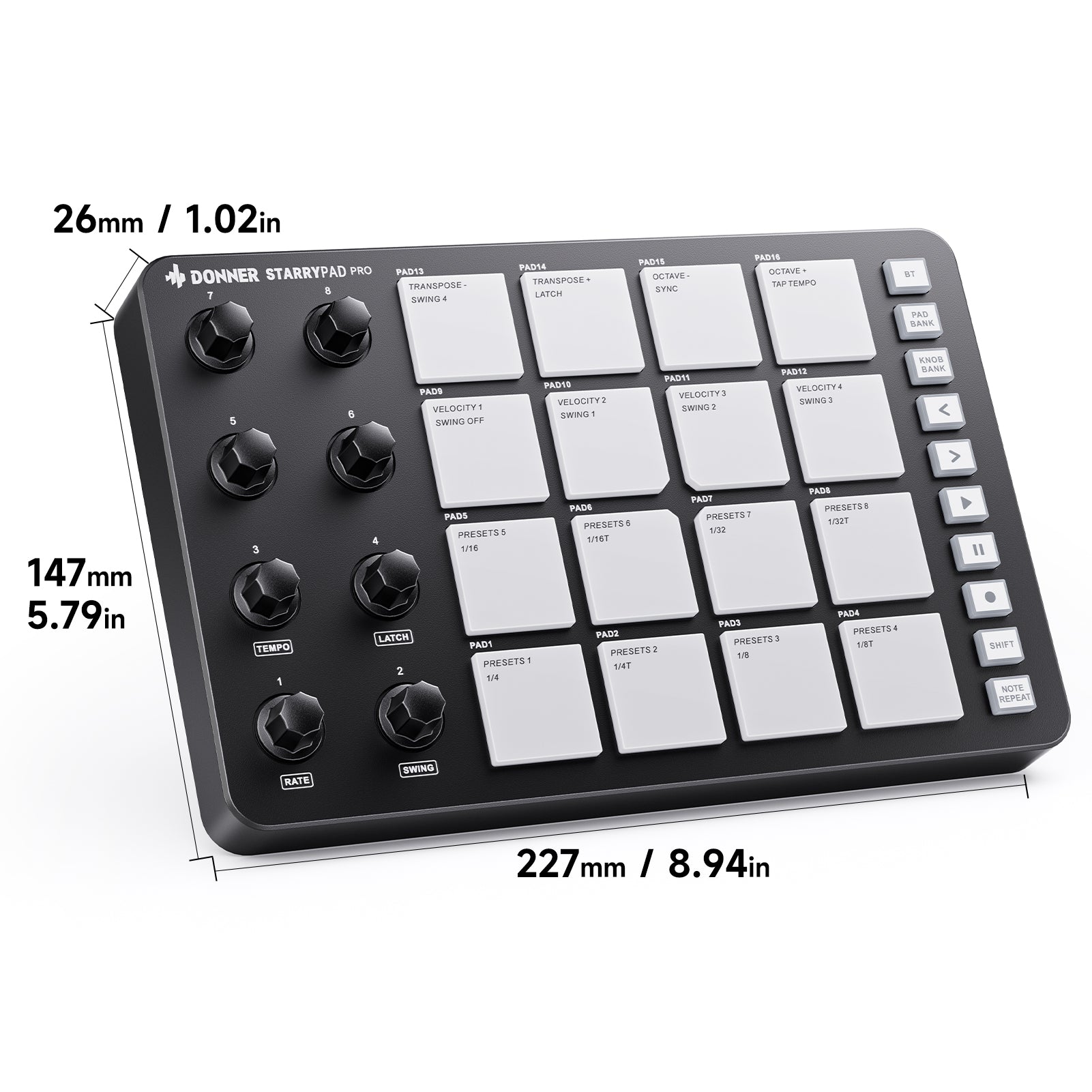 Donner STARRYPAD PRO MIDI Controller