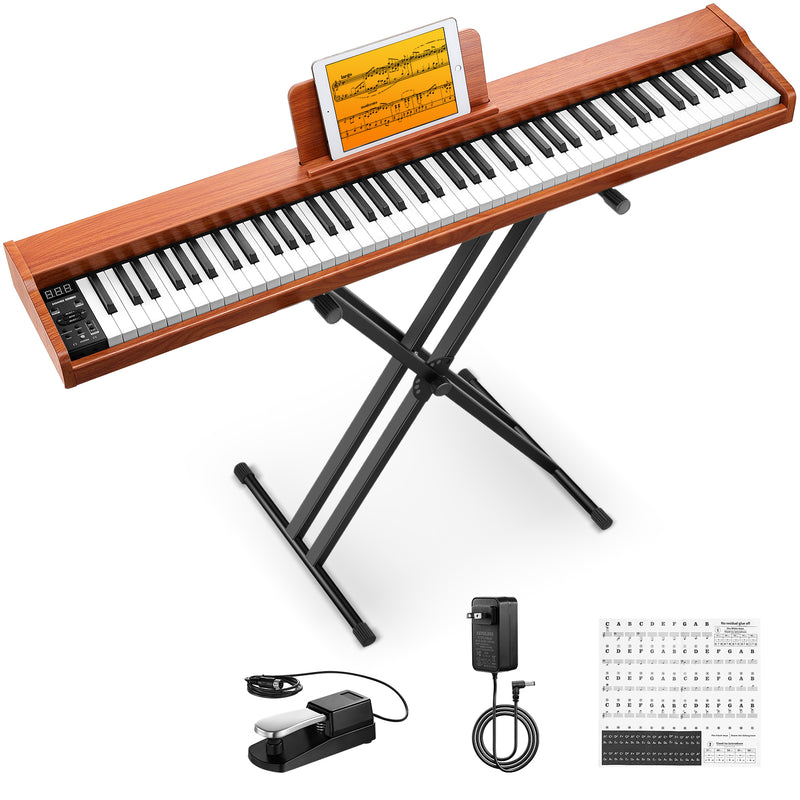 Donner DEP-1S 88 Key Semi-Weighted DIgital Piano With Stand Wooden Style Piano