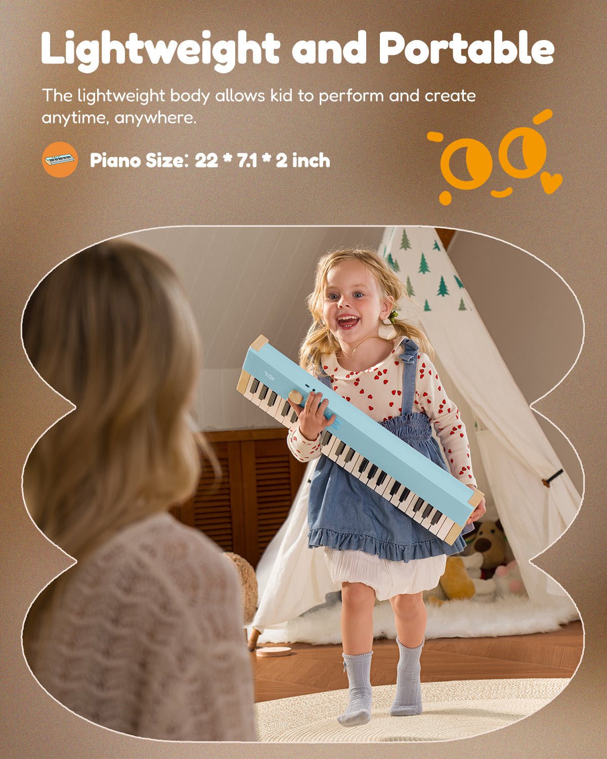 Eastar KIDO V-20 Mini 44 keys Digital Keyboard with Stand