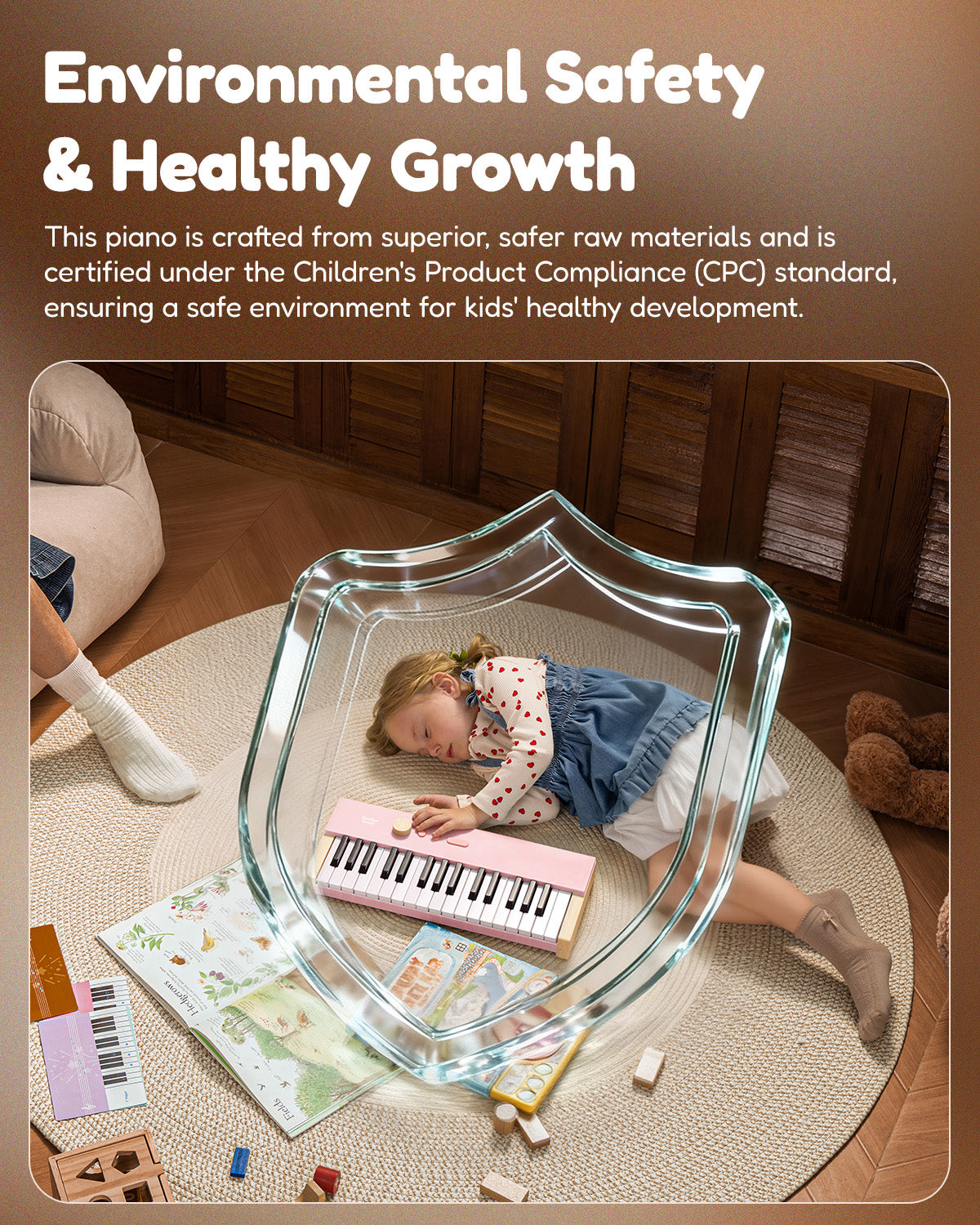 Eastar KIDO V-10 32 Keys Mini Digital Keyboard-Light Pink