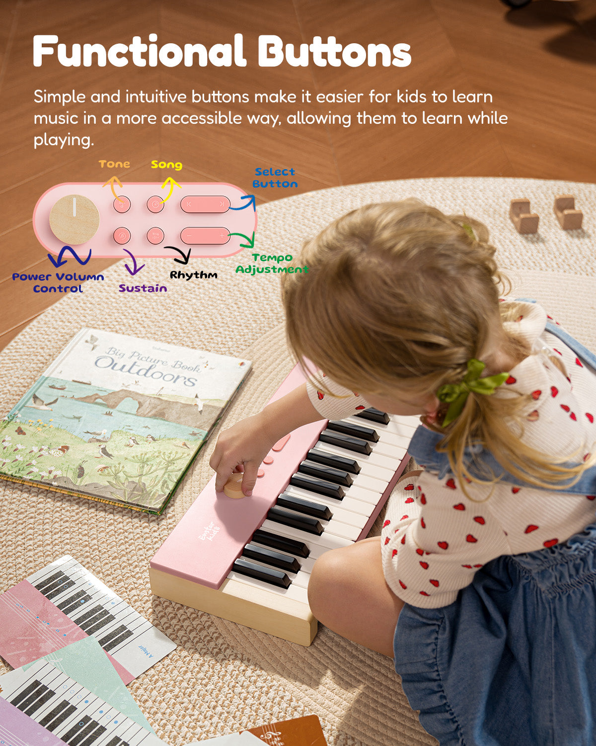 Eastar KIDO V-20 Mini 44 keys Digital Keyboard with Stand