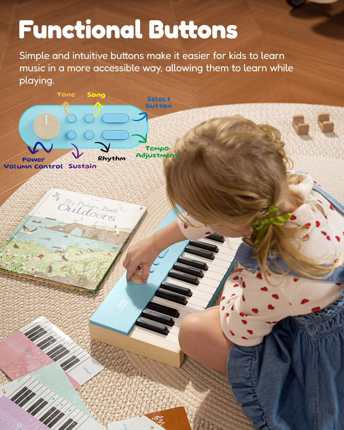 Eastar KIDO V-20 Mini 44 keys Digital Keyboard with Stand