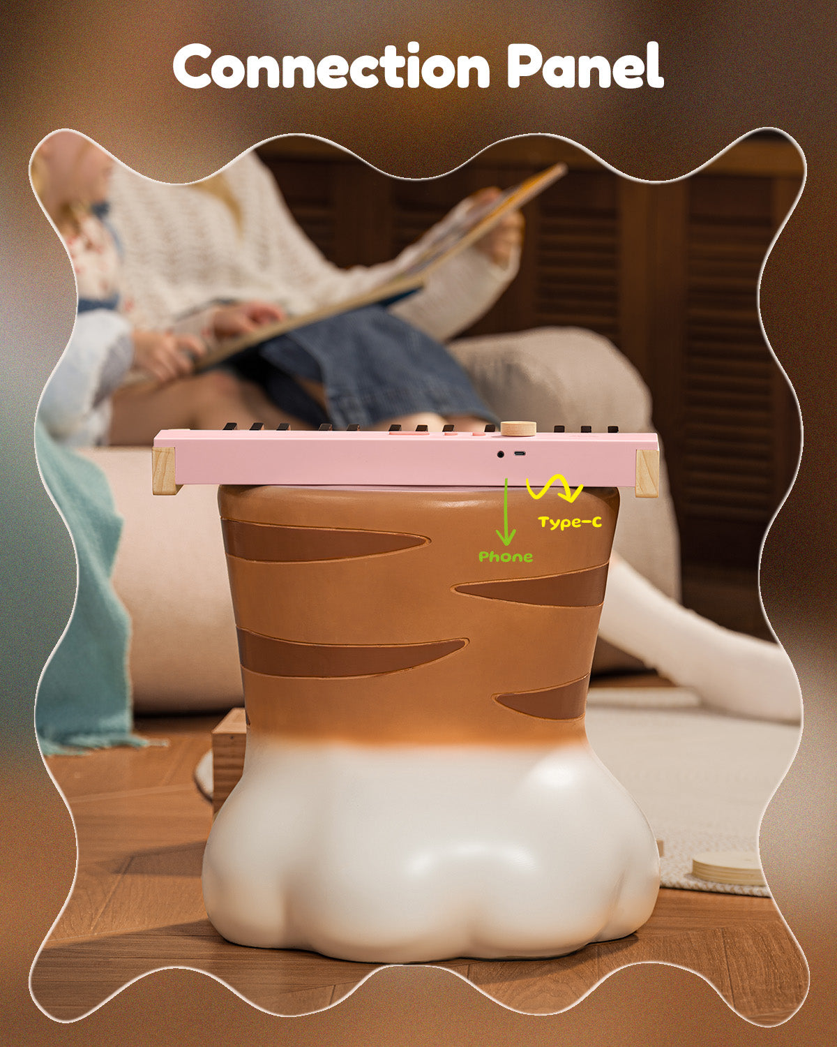 Eastar KIDO V-10 32 Keys Mini Digital Keyboard-Light Pink