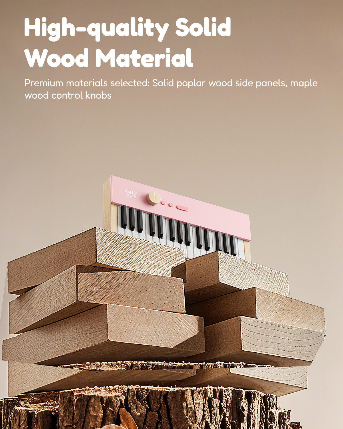 Eastar KIDO V-10 32 Keys Mini Digital Keyboard-Light Pink