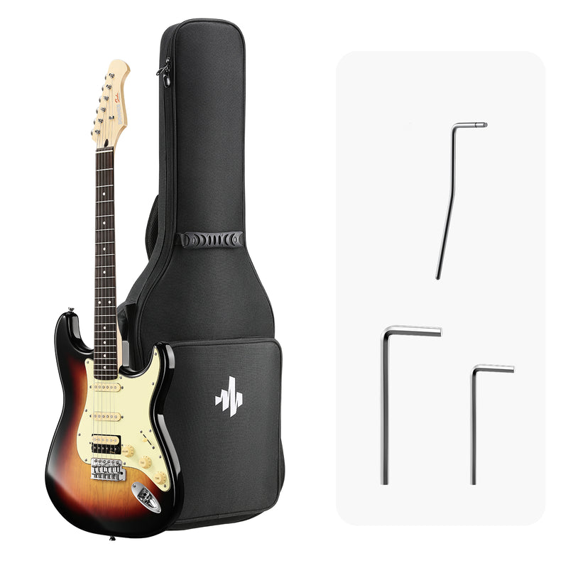 Donner DST-600 Electric Guitar – Alnico V Pickup, Coil Split System, 6-Point Tremolo Bridge, Alder Body, Modern "C" Neck (Available in SSS/HSS)