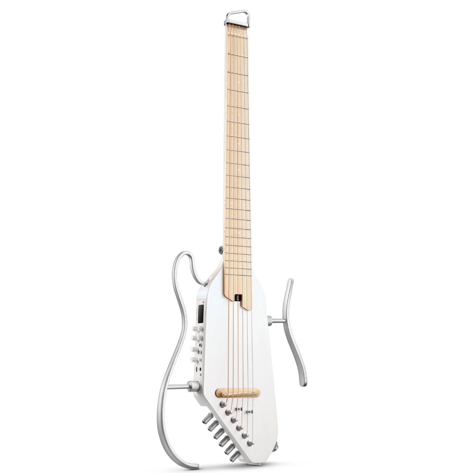 Donner HUSH-I PRO Acoustic-Electric Travel Guitar Kit with Inserted Sound Effects-WHITE##
