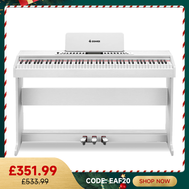 Donner DDP-95 Digital Piano 88-Key Weighted Keyboard, 610 Tones, 600 Rhythms, 3 Piano Teaching Modes