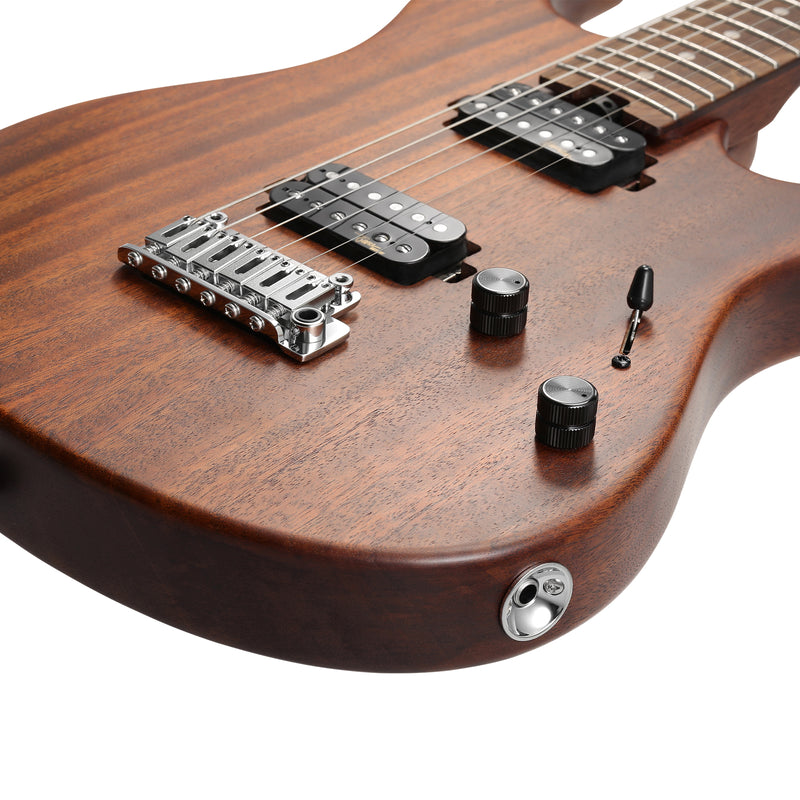 Donner DST-700 Electric Guitar – HH/HSS Alnico V Pickups, Coil Split System, Locking Tuners, 2-Point Floating Tremolo, Roasted Maple Neck, Basswood Body