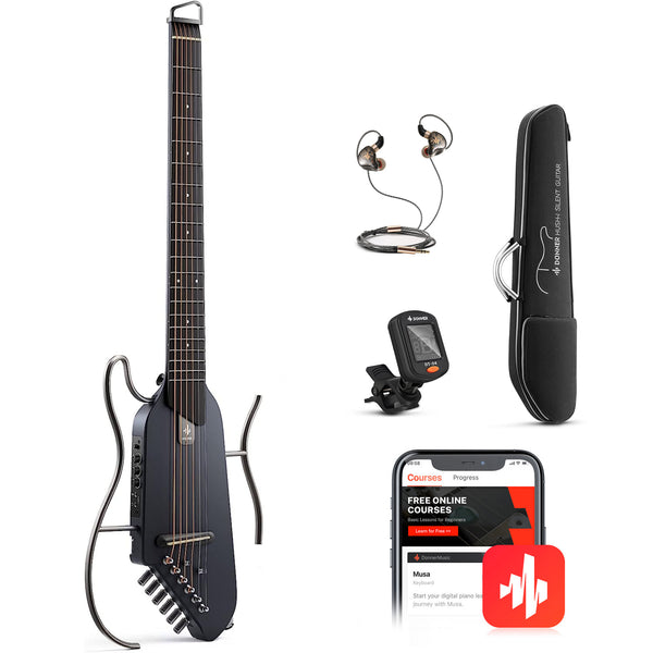 DONNER HUSH! SILENT GUITAR 本体と付属品 HUSH-I Silent Guitar | Portable, Ultra-Light, Quiet Travel