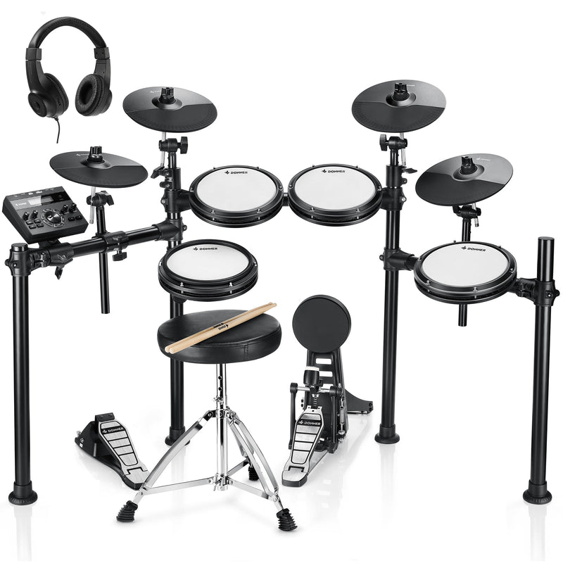 Donner DED-200X Electronic Drum Set 5-Drum 4-Cymbal 450-Sound with Drum Throne/Headphone