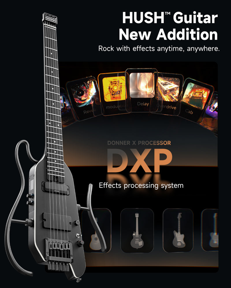 【PRE-SALE】Donner HUSH X Pro Multi-Effects Portable Guitar【Restock 3.25】