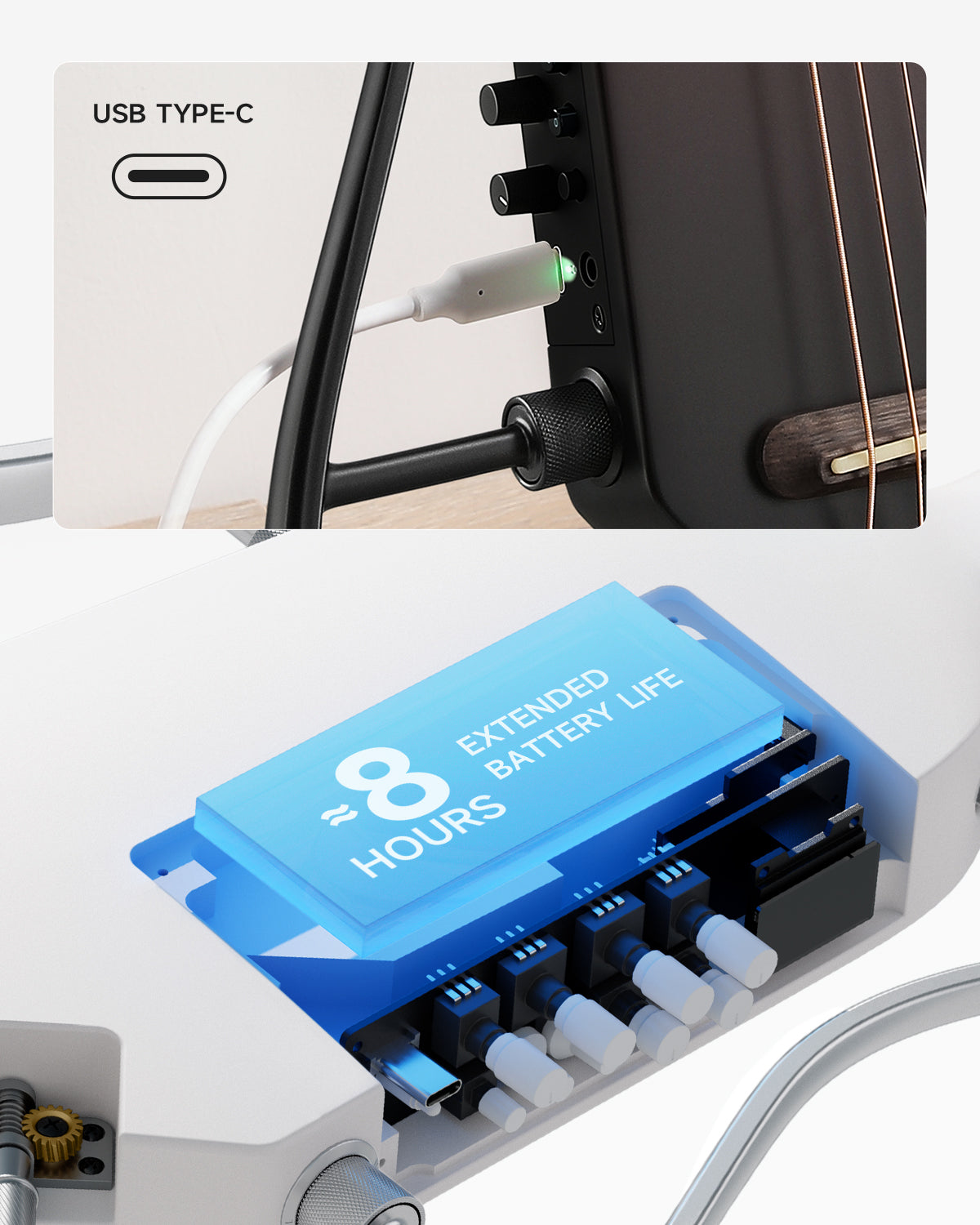 Donner HUSH-I PRO Acoustic-Electric Travel Guitar Kit with Inserted Sound Effects-Maillard-Verblassen##