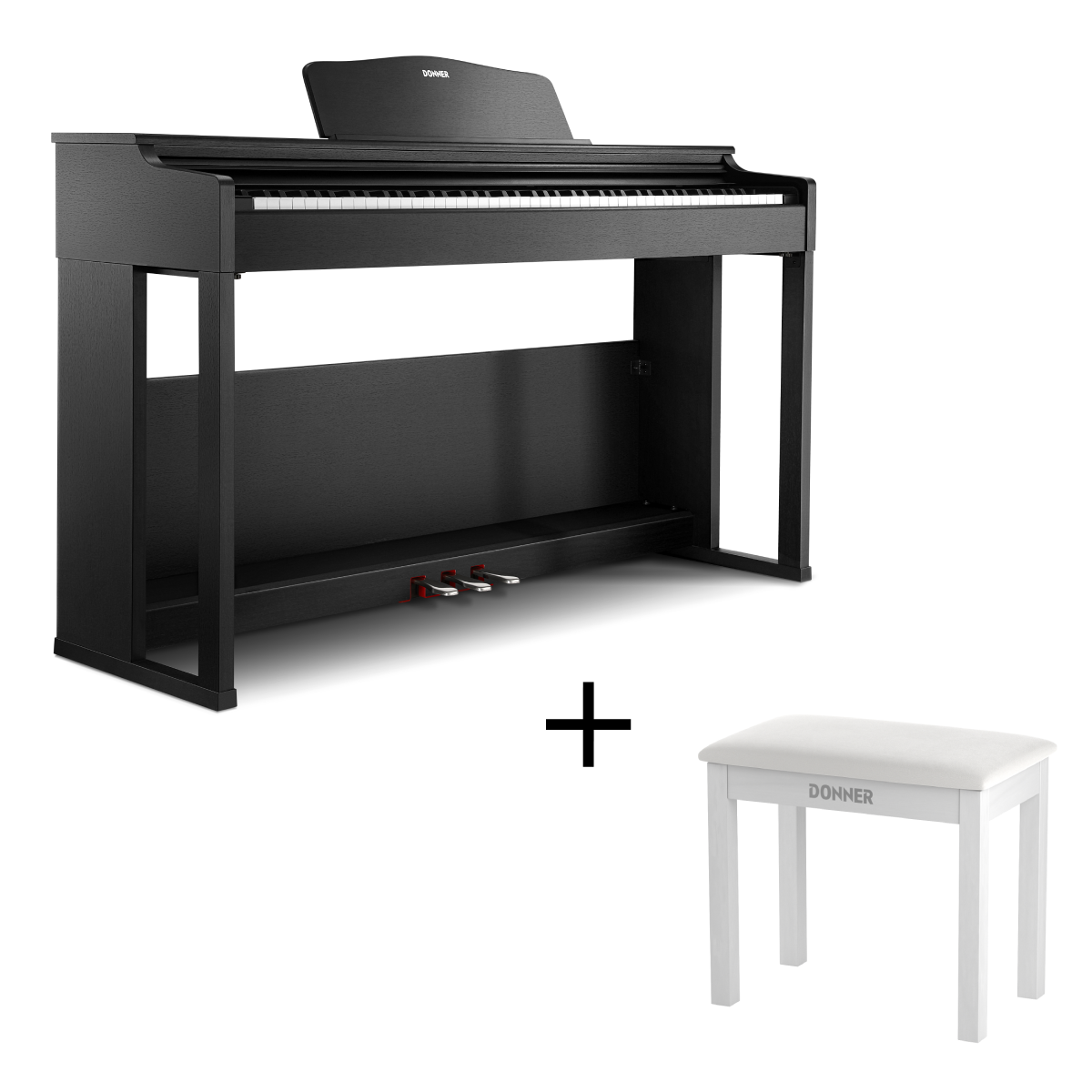 Donner DDP-100S Weighted Digital Piano with 3 Strength Curves
