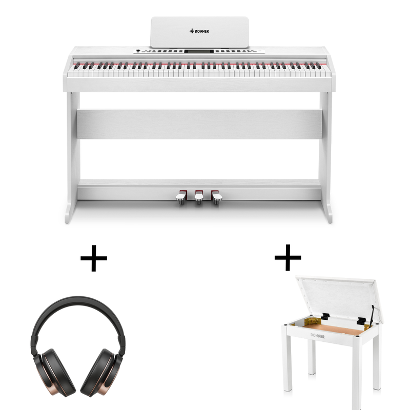 Donner DDP-95 Digital Piano 88-Key Weighted Keyboard, 610 Tones, 600 Rhythms, 3 Piano Teaching Modes