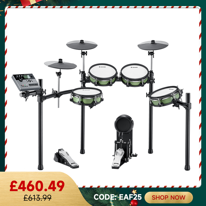 Donner DED-500 Electronic Drum Set 5-Drum 3-Cymbal with Standard Mesh Heads/Included BD Pedal