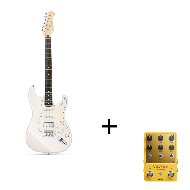 Donner DST-152 39 Inches Electric Guitar Kit HSS Pickup Coil Split Solid Body Electric Guitar with Amp/Bag/Accessories