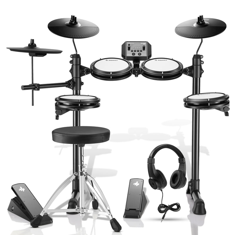 Donner DED-80 Electronic Drum Kit For Beginners with Headphones/Drum Throne