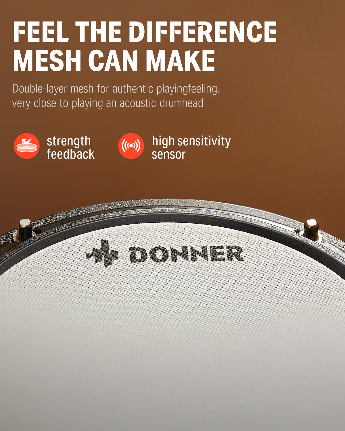 Donner DED-80 Electronic Drum Kit For Beginners with Headphones/Drum Throne