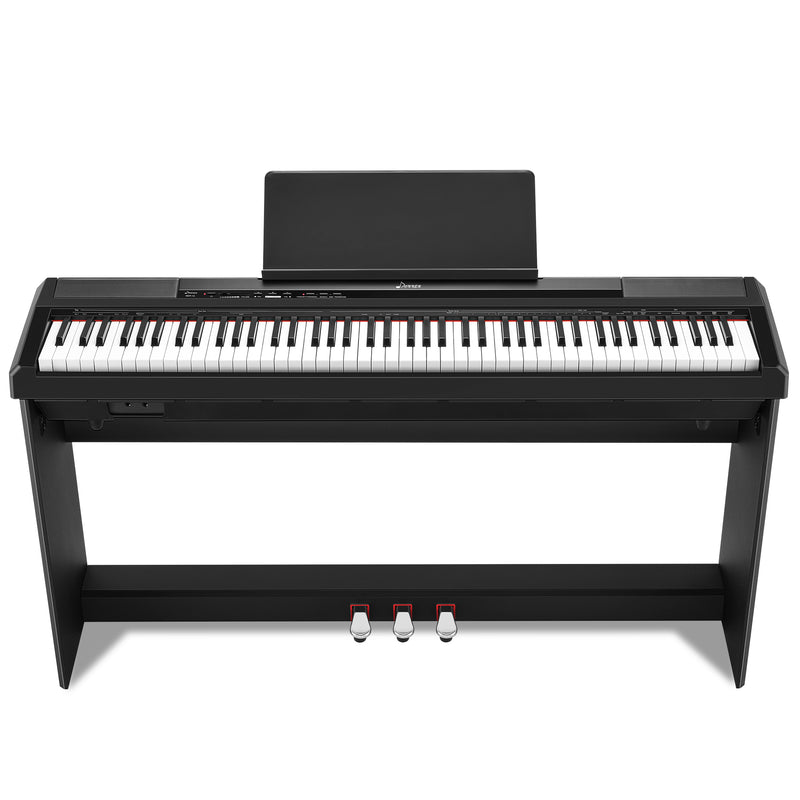 Donner DEP-10 Full-Size Semi-Weighted 88- Key Digital Keyboard, Portable with Stand and  3-Pedal Unit - Donner music- UK
