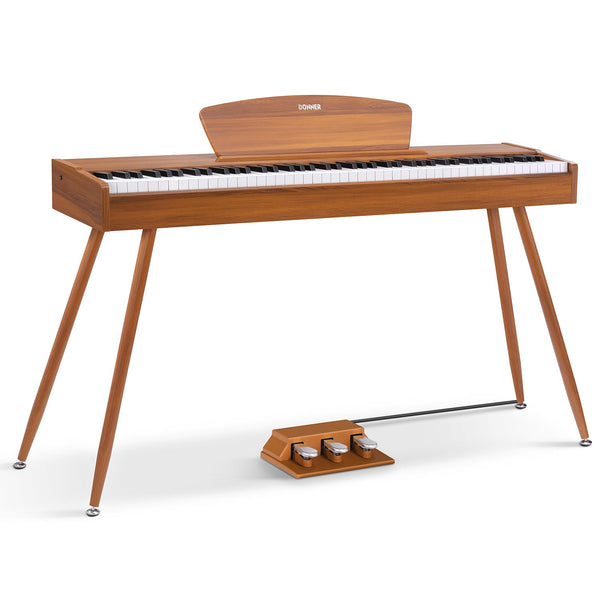 Donner DDP-80 88-key Full-Weighted Home  Digital Piano, Beautiful Wooden Style with Three Pedals - Donner music- UK