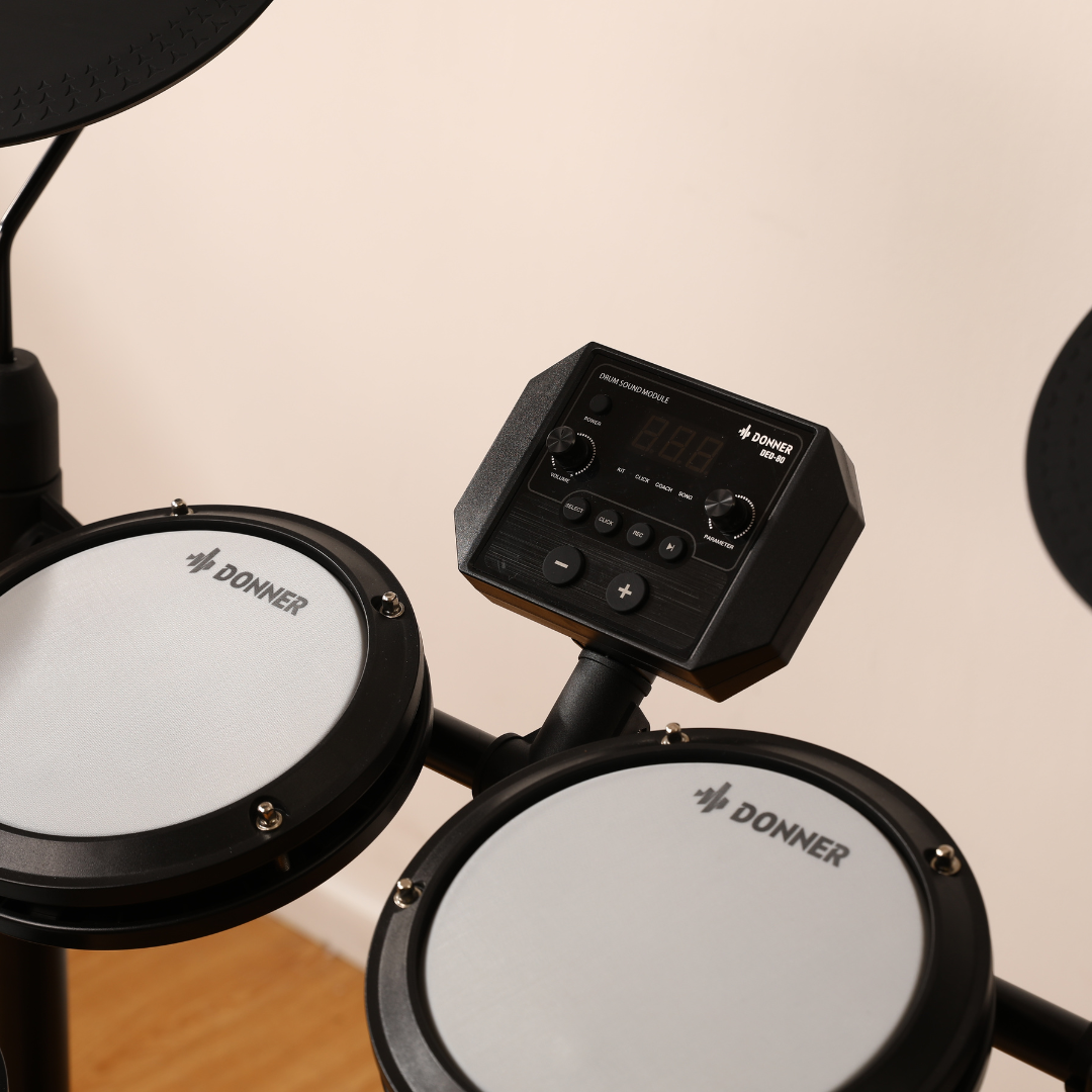 Donner DED-80 Electronic Drum Kit For Beginners with Headphones/Drum Throne