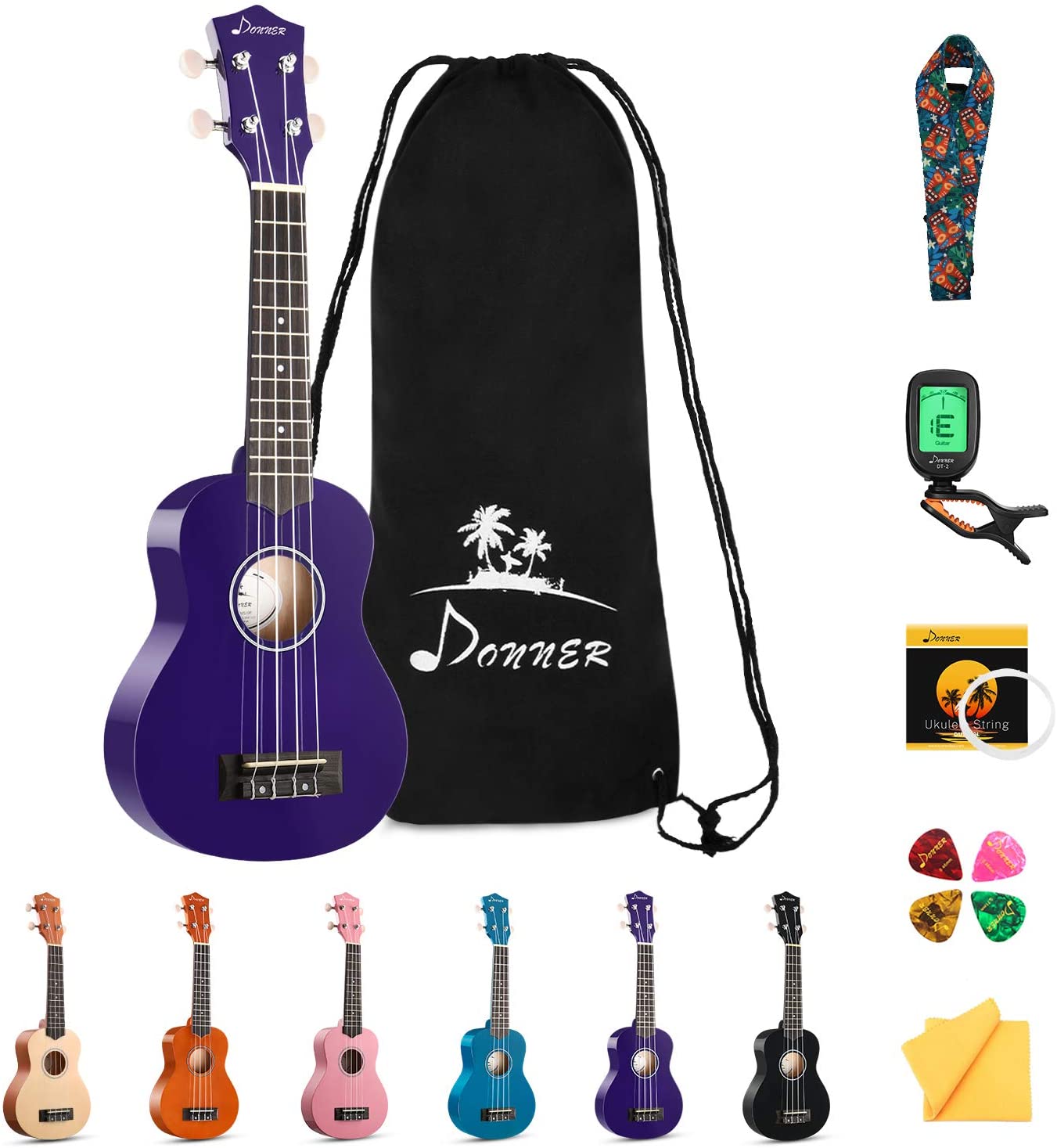 Donner DUS-10K Rainbow Series Beginner Ukulele