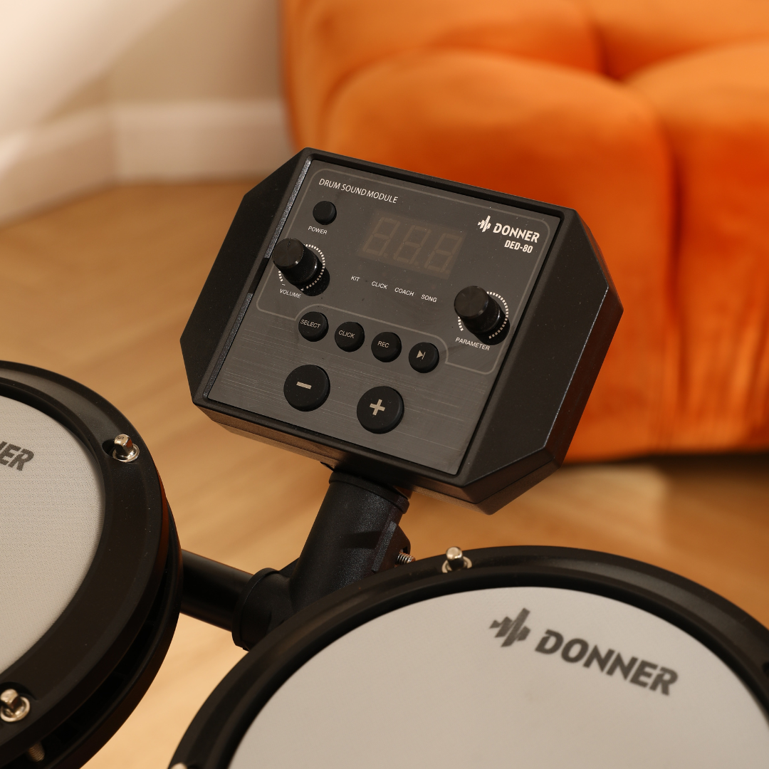 Donner DED-80 Electronic Drum Kit For Beginners with Headphones/Drum Throne