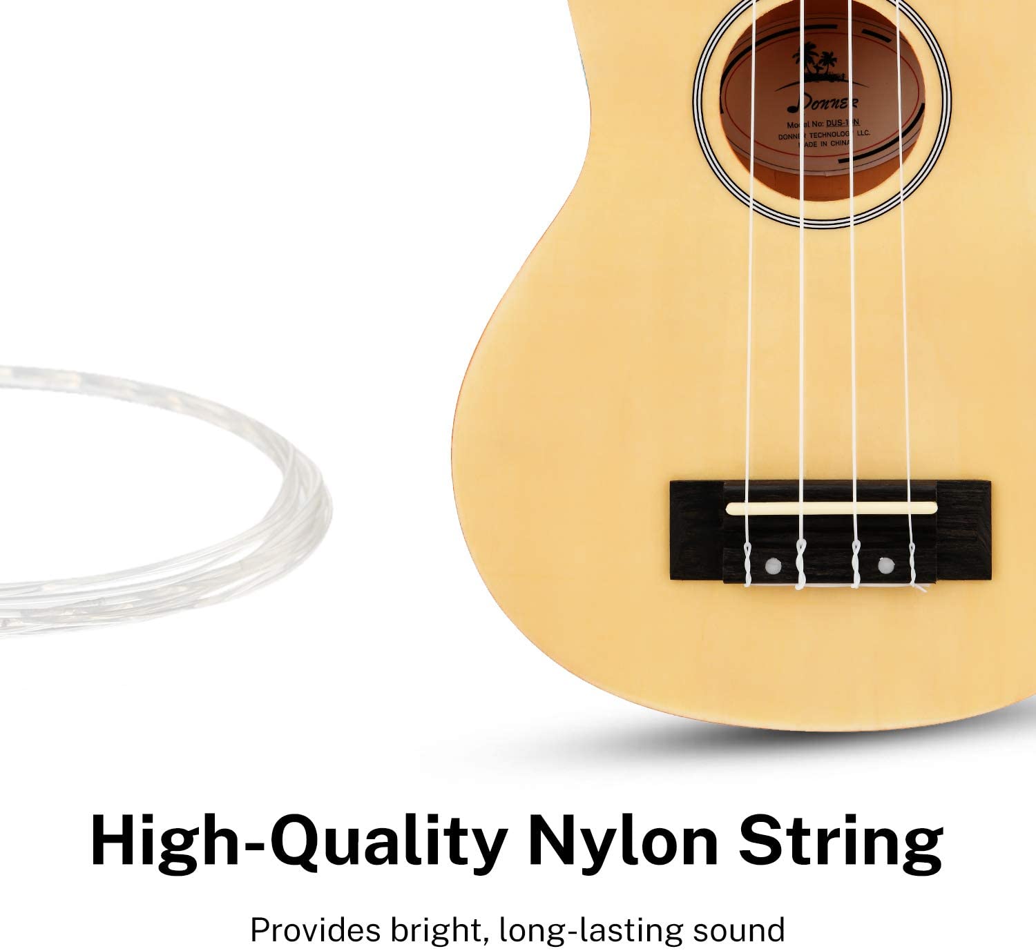 Donner Soprano Ukulele Beginner Kit for Kids Students 21 Inch with Bag Strap Strings Tuner Picks Polishing Cloth, DUS-10K Rainbow Series - Donner music- UK