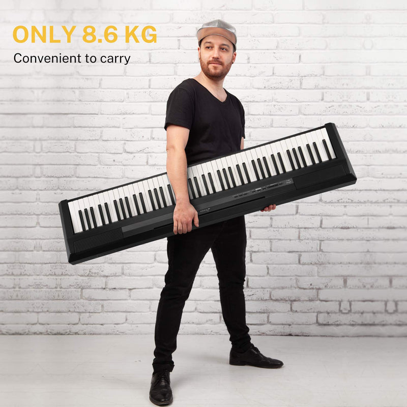 DEP-10 Beginner Digital Piano, 88 Key Full-Size Semi-Weighted Keyboard,  Portable Electric Piano with Sustain Pedal, Power Supply