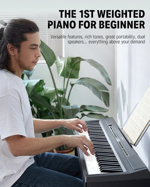 Donner DEP-20 Portable Keyboard 88-Key Weighted with Stand-Black##